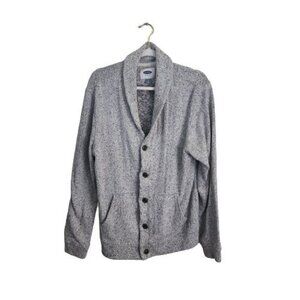 Old Navy Shawl Cardigan Grandpa Sweater Heather Gray Unisex Size L
